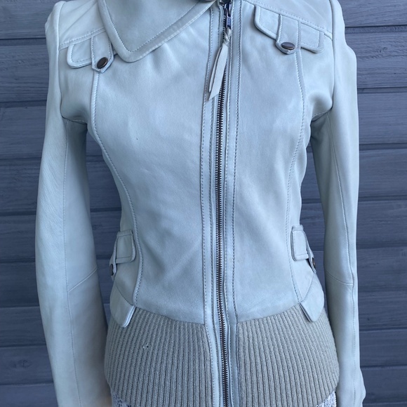 Mackage Vinage 2000's LeatherJacket Dusty Grey/Green - Picture 2 of 6